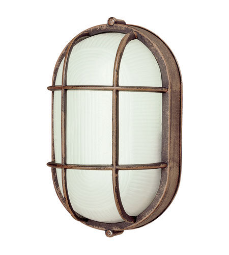 Trans Globe Lighting 41015 RT Aria 1 Light 11 inch Rust Outdoor Bulkhead