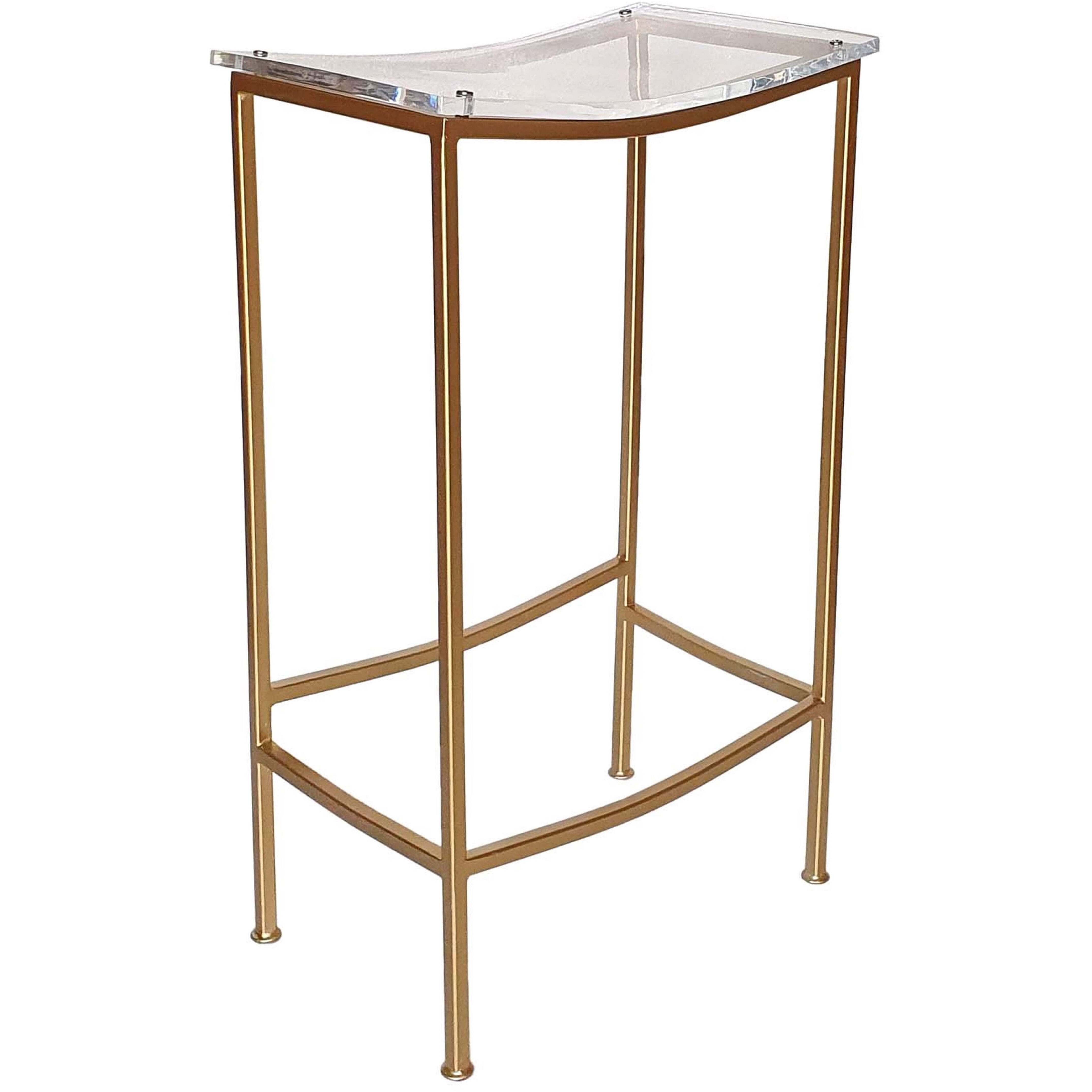 Acrylic 30.3 inch Gold and Clear Counter Stool