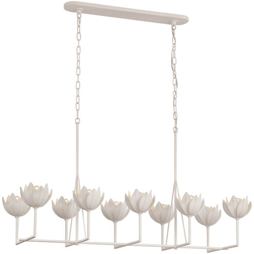 Julie Neill Alberto LED 50.5 inch Plaster White Linear Chandelier Ceiling Light, Large