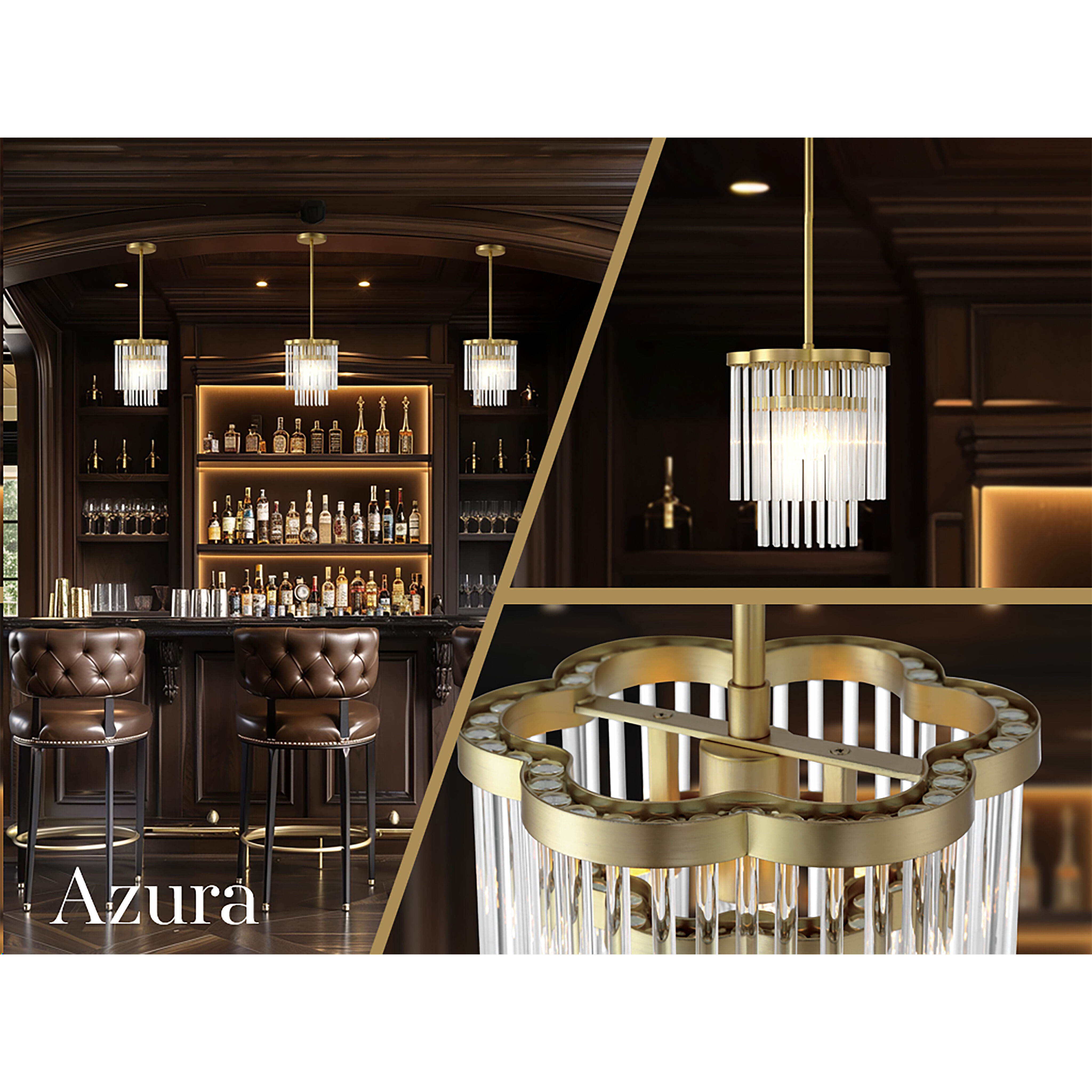 Azura 1 Light 8.63 inch Heirloom Brass Mini-Pendant Ceiling Light