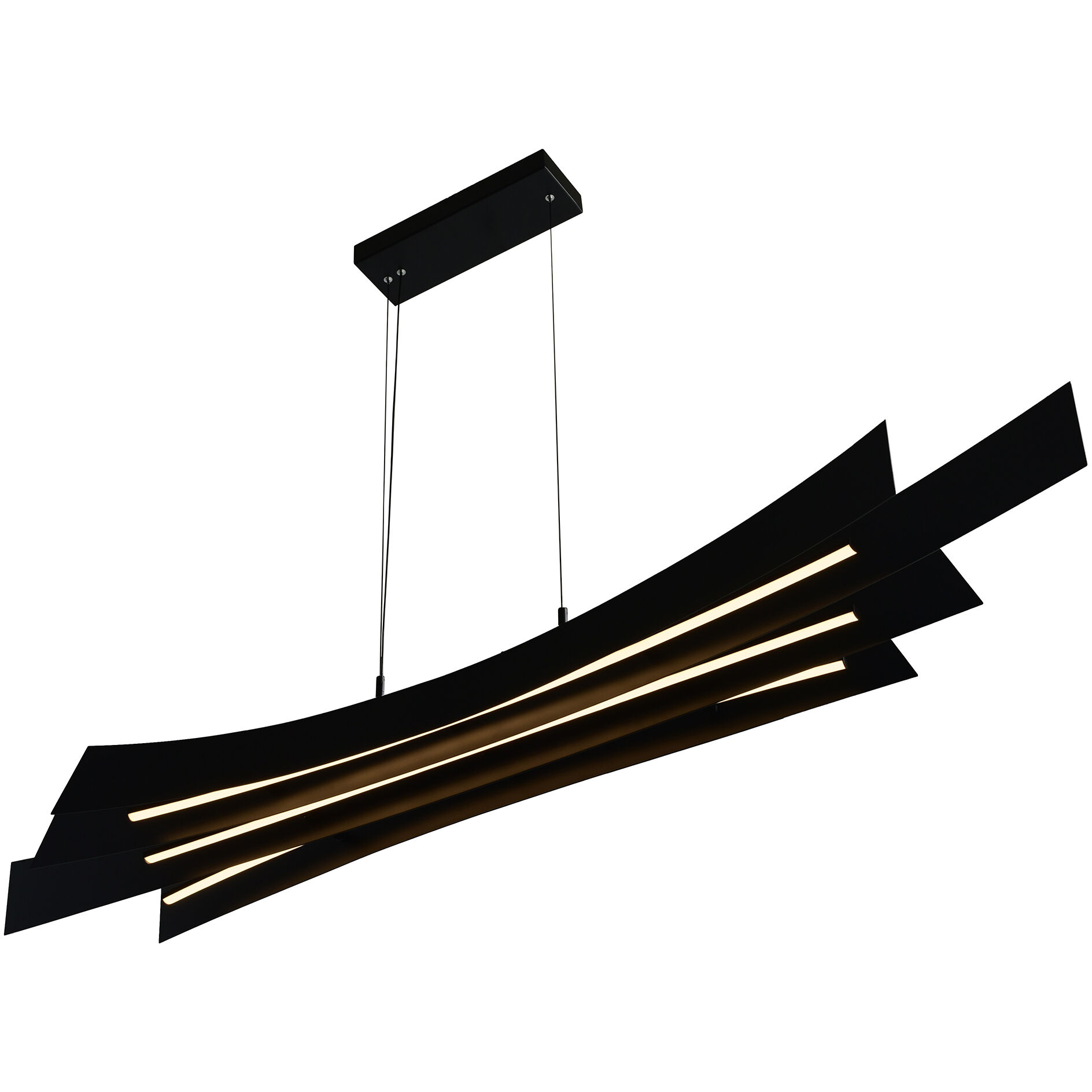 Candora LED 72 inch Black Island/Pool Table Light Ceiling Light