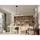 Riven Linear Chandelier Ceiling Light in Black