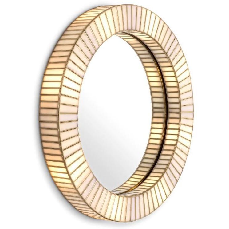 Monari 35.43 inch Antique Brass Wall Mirror