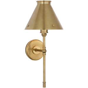 Chapman & Myers Parkington LED 8.5 inch Antique-Burnished Brass Tail Sconce Wall Light, Large