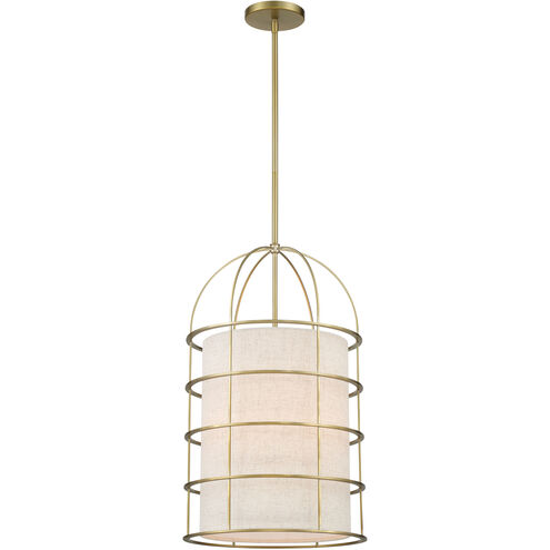 Gateway Park 4 Light 14 inch Soft Brass Pendant Ceiling Light