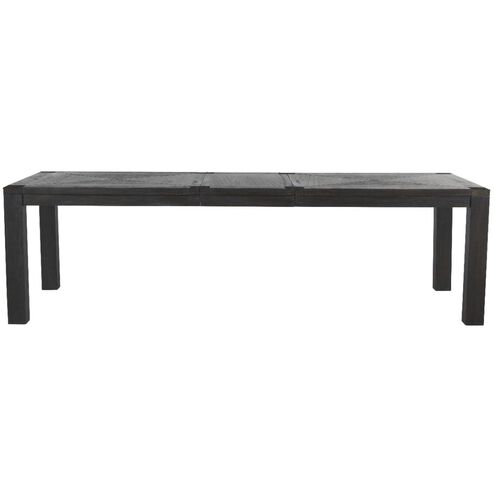 Beckett 83.75 X 39 inch Dark Grey Cerused / Hammered Dark Bronze Metal Dining Table