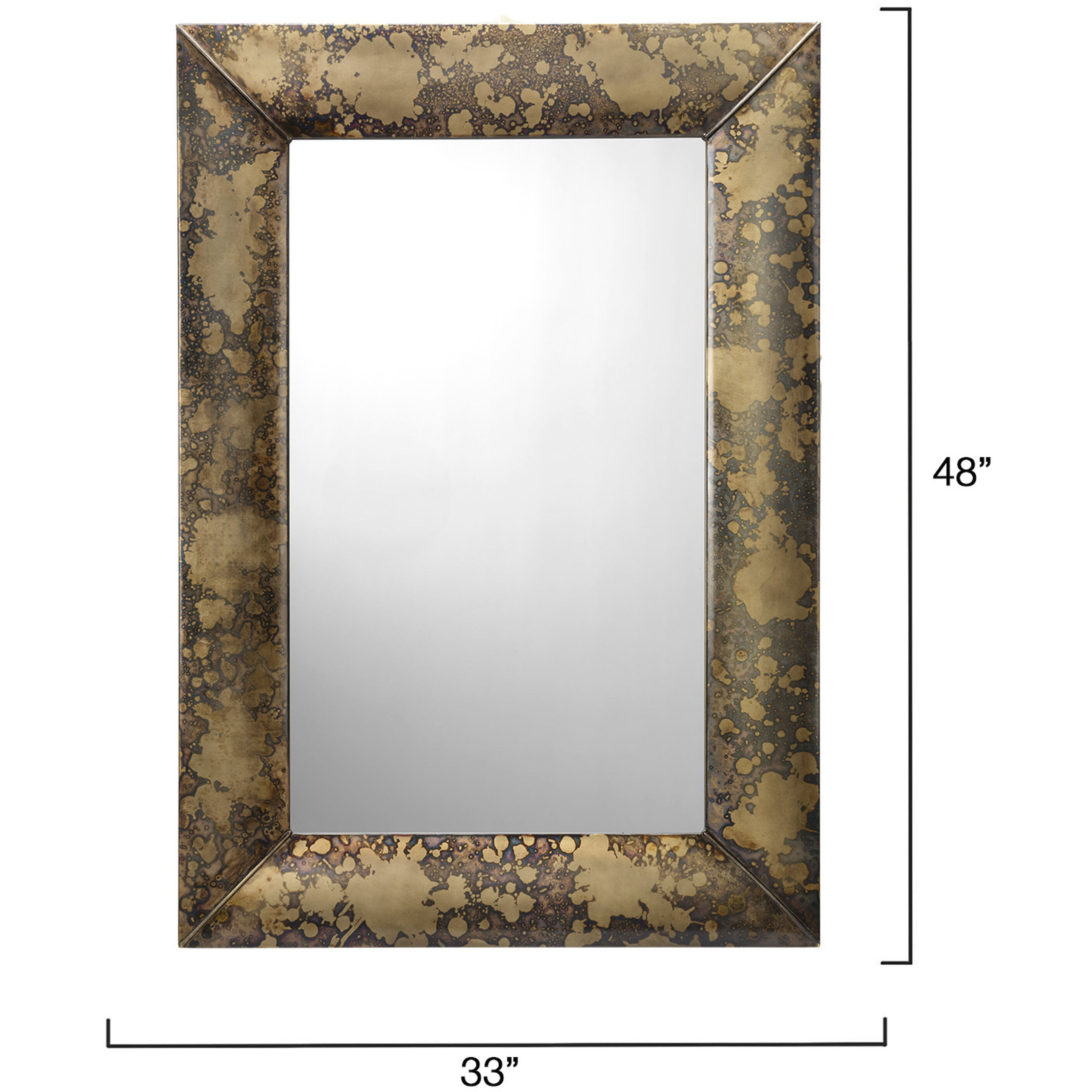 Empire 48 X 33 inch Acid Wash Patina Mirror, Inline