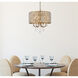 Elise 4 Light 17 inch Brass Pendant Ceiling Light