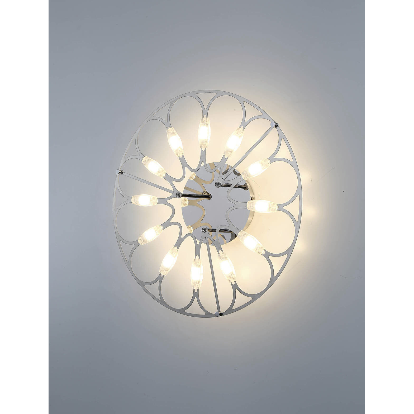 Rotolo LED Chrome Wall Sconce Wall Light, Medium