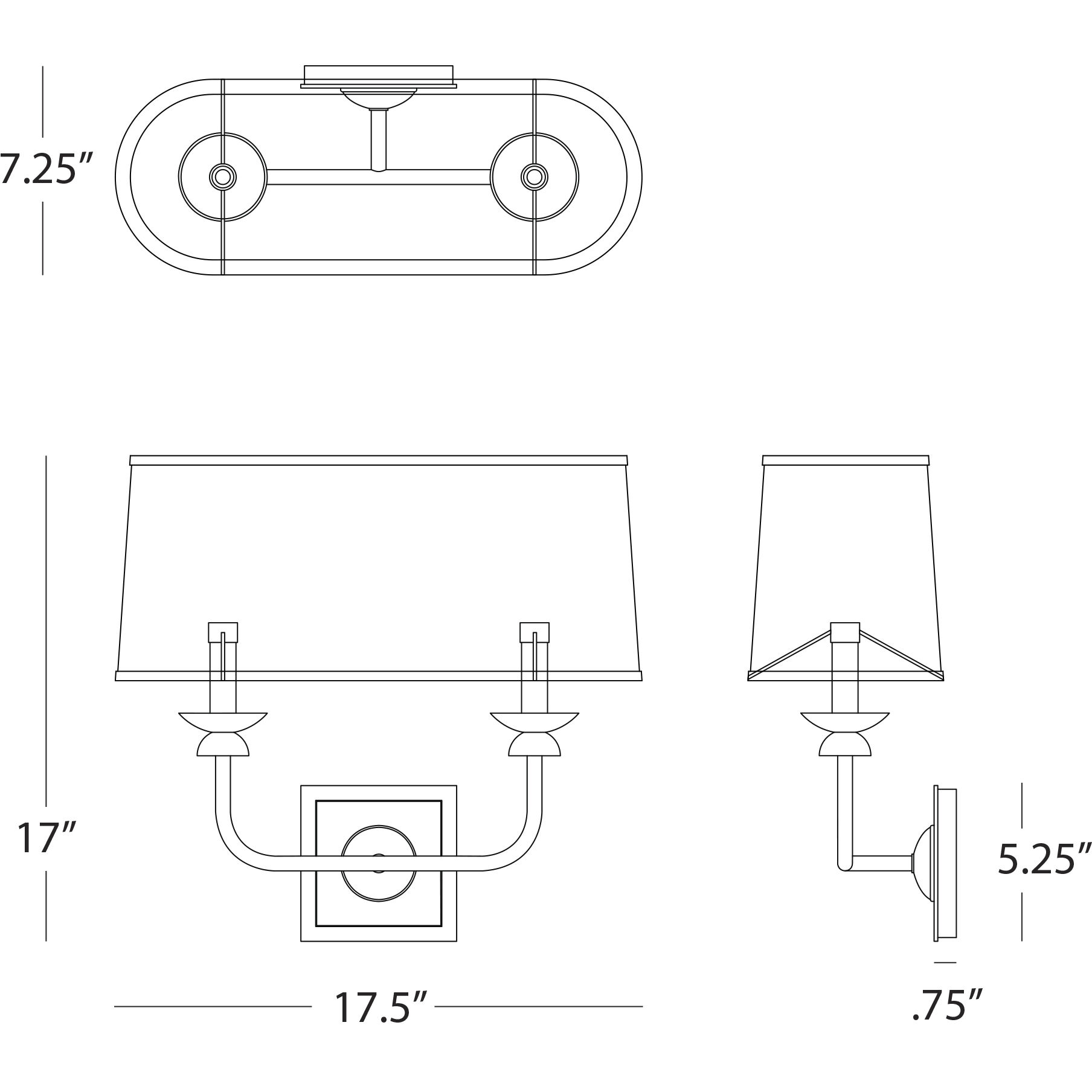 William Wall Sconce Wall Light in Deep Patina Bronze