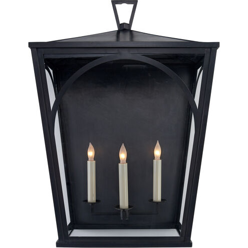 E. F. Chapman Darlana 3 Light 25 inch Bronze Outdoor Sconce, E.F. Chapman, Large, Arc, Clear Glass