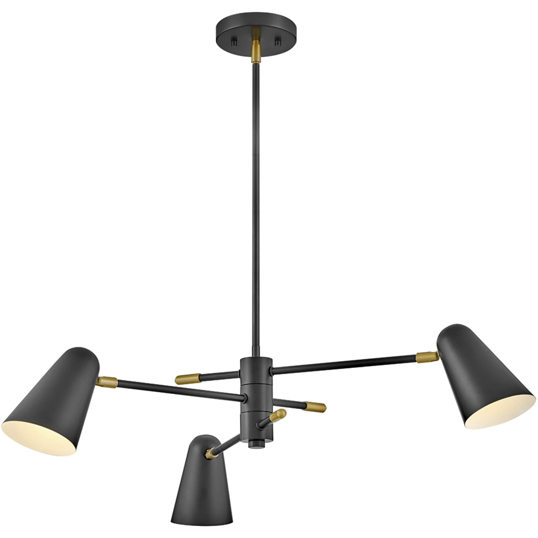 Birdie LED 30 inch Black Chandelier Ceiling Light