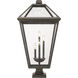 Talbot 4 Light 36.75 inch Oil Rubbed Bronze Outdoor Pier Mounted Fixture