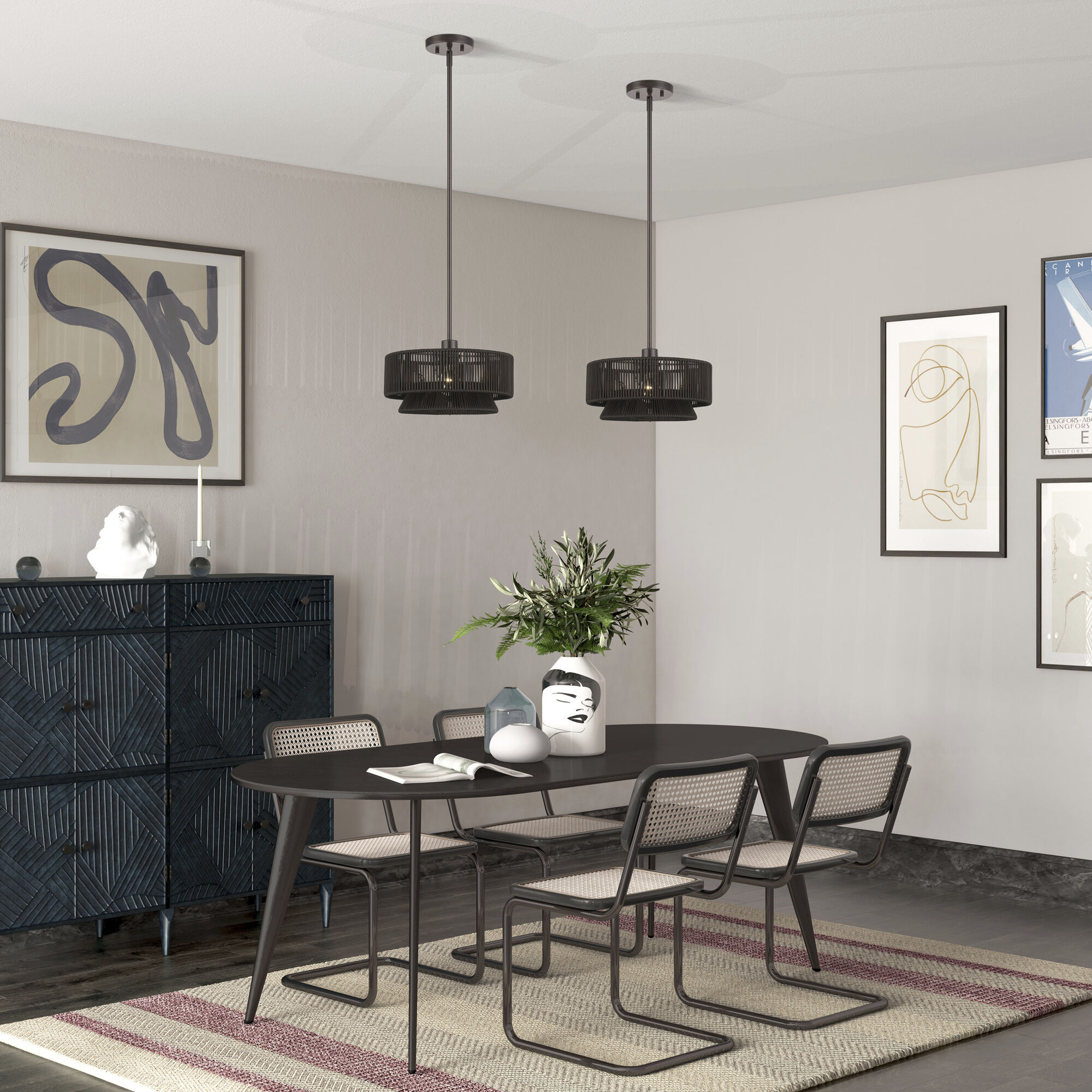 Florell 1 Light 13 inch English Bronze Pendant Ceiling Light