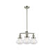 Franklin Restoration Olean 3 Light 18.75 inch Polished Nickel Chandelier Ceiling Light in Seedy Glass, Franklin Restoration
