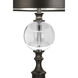 Celine 62.88 inch 150 watt Deep Patina Bronze with Crystal Floor Lamp Portable Light in Bronze Parchment