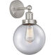 Beacon 1 Light 6.5 inch Brushed Satin Nickel Sconce Wall Light