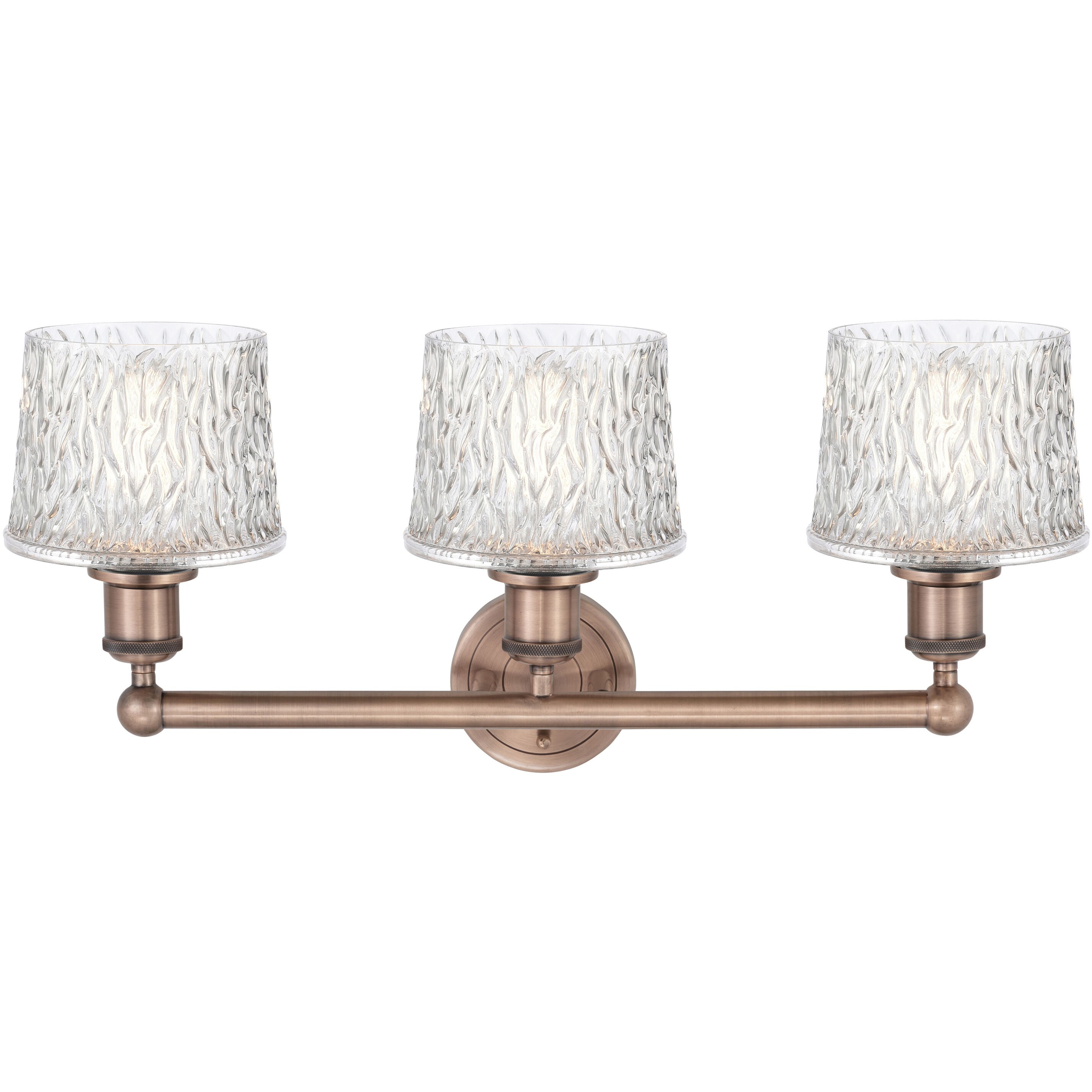 Niagra 3 Light 24.5 inch Antique Copper Bath Vanity Light Wall Light
