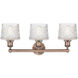 Niagra 3 Light 24.5 inch Antique Copper and Clear Bath Vanity Light Wall Light