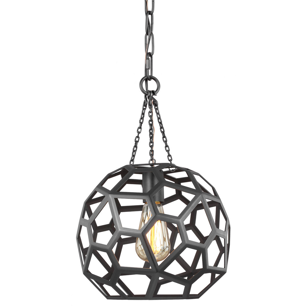 AH by Alexa Hampton Feccetta 1 Light 11 inch Midnight Black Pendant Ceiling Light