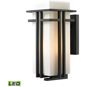 Croftwell LED 17 inch Textured Matte Black Outdoor Wall Sconce