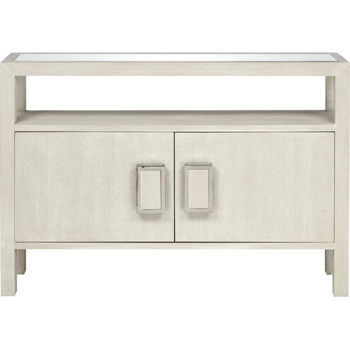 Hawick 48 X 11 inch Weathered White with Clear Console Table