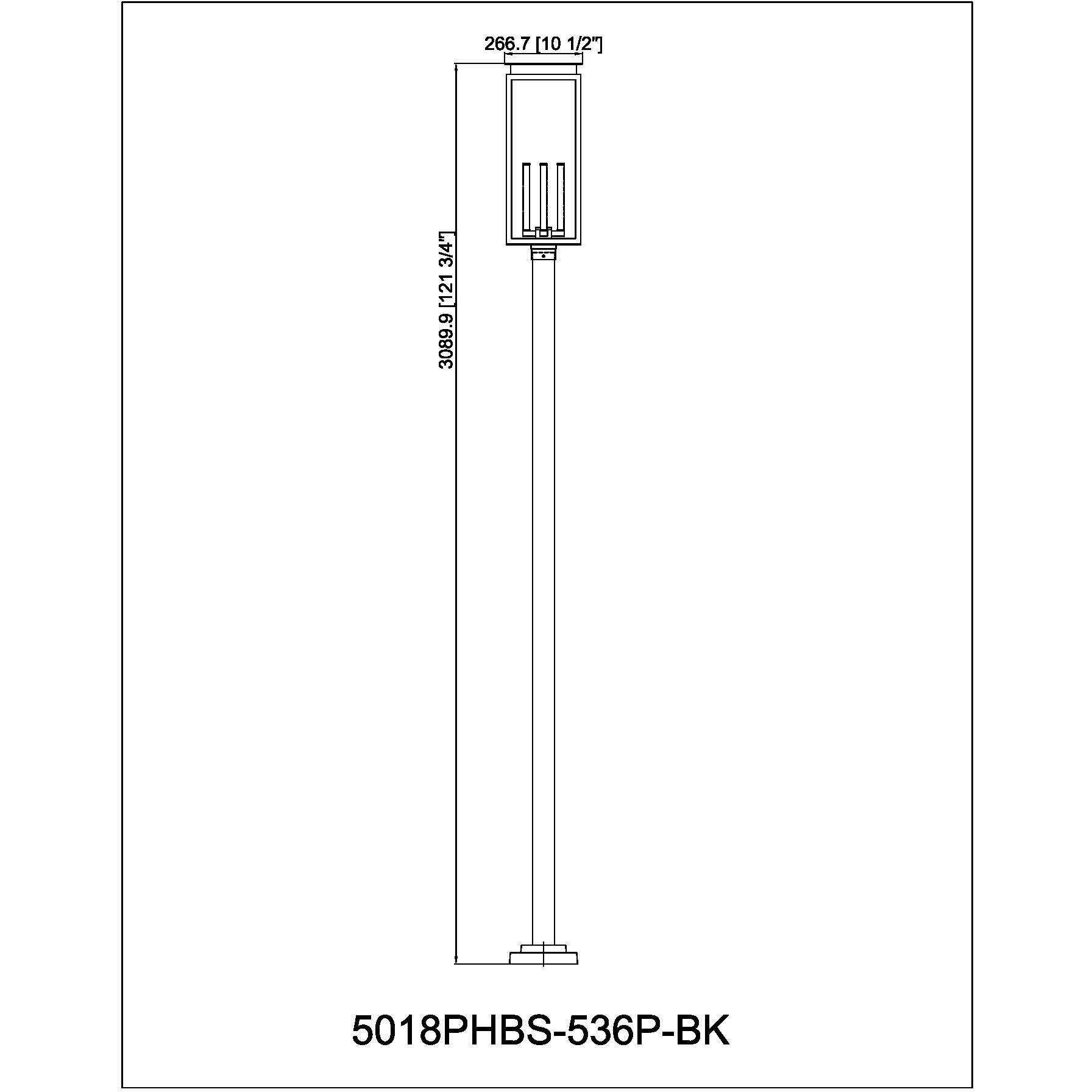 Nova 4 Light 120.75 inch Black Outdoor Post Mounted Fixture
