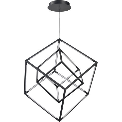 Cube Squared LED 18 inch Matte Black Pendant Ceiling Light