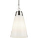 Marsailli 1 Light Polished Nickel Pendant Ceiling Light, Medium