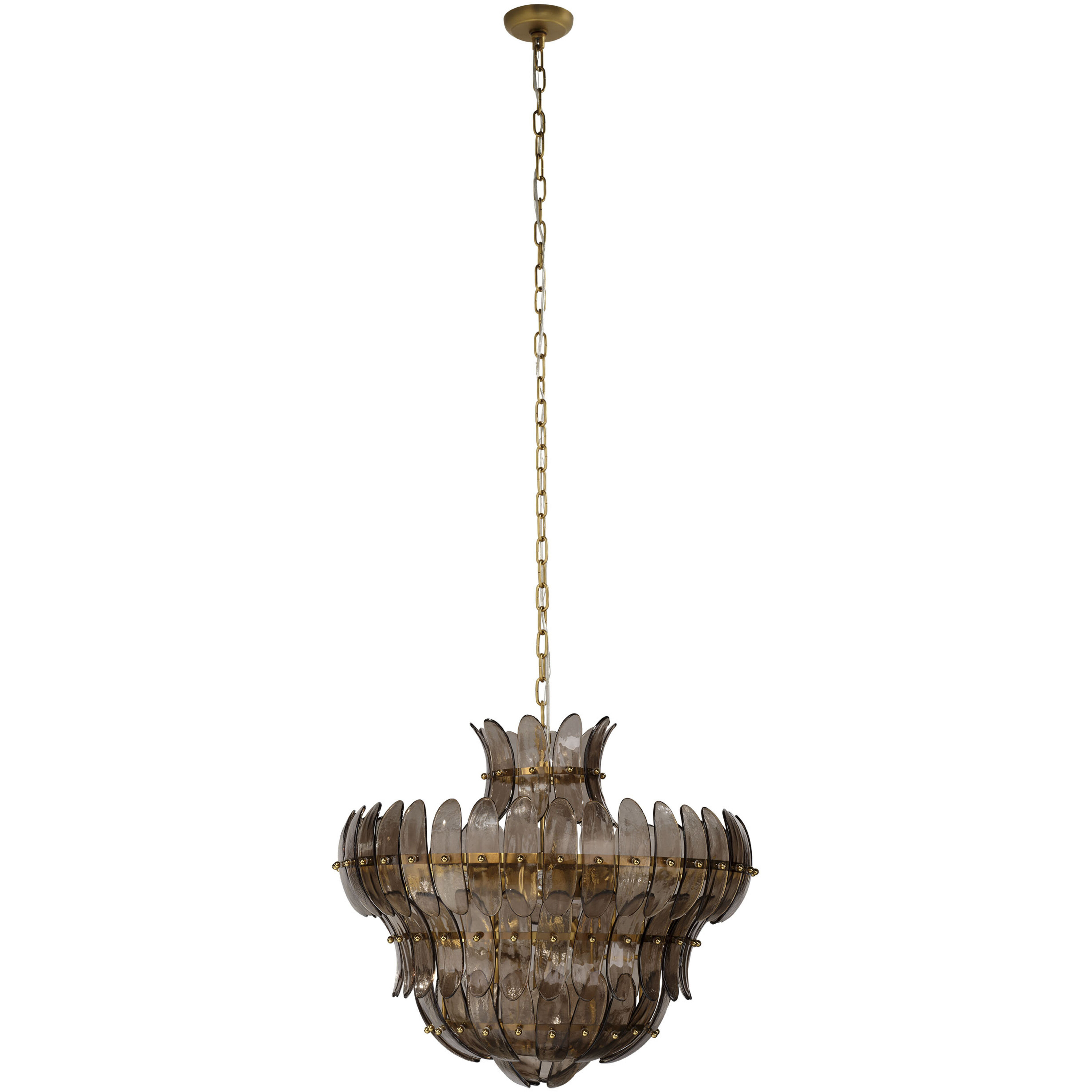 Arcade 10 Light 26 inch Brass Chandelier Ceiling Light