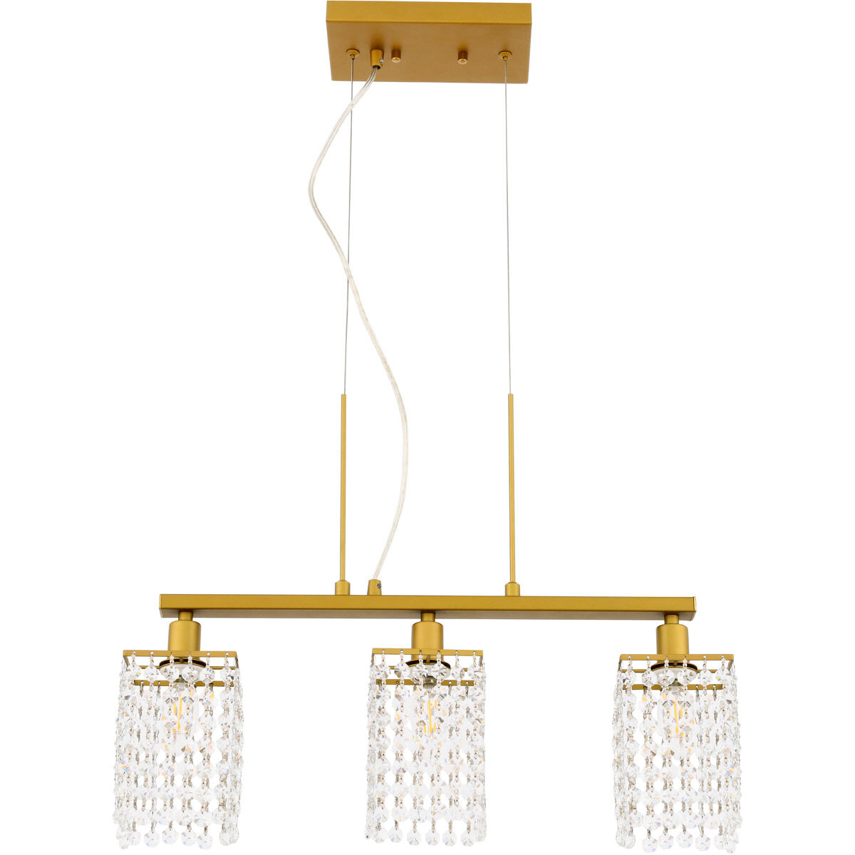 Taylor 3 Light 22 inch Brass Pendant Ceiling Light
