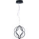 Aura LED 12 inch Black Single Pendant Ceiling Light