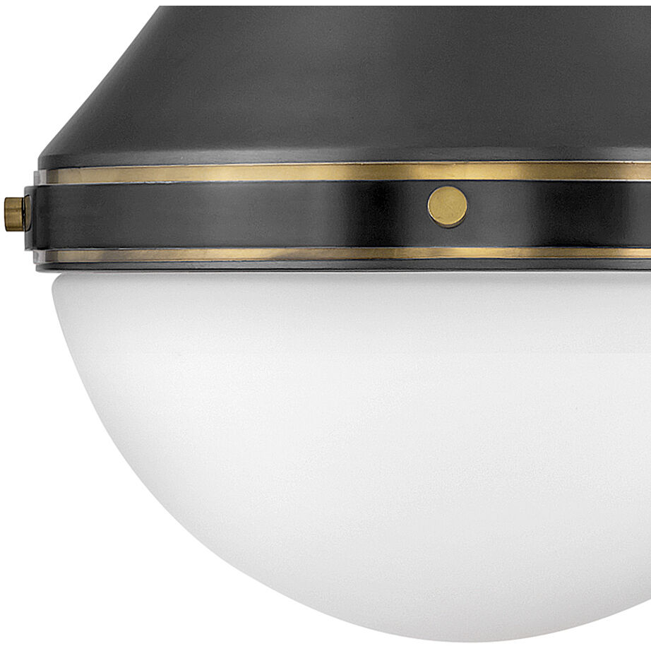 Oliver 1 Light 14.25 inch Black with Heritage Brass Indoor Pendant Ceiling Light