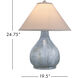 Malin 24.75 inch 100 watt Gray and Blue Table Lamp Portable Light