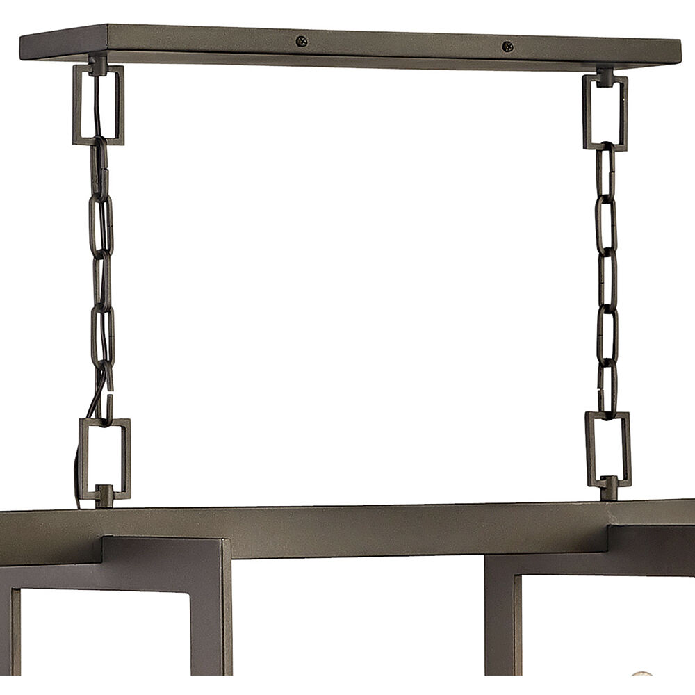 Anders 8 Light 48 inch Metallic Matte Bronze with Deluxe Gold Indoor Linear Chandelier Ceiling Light