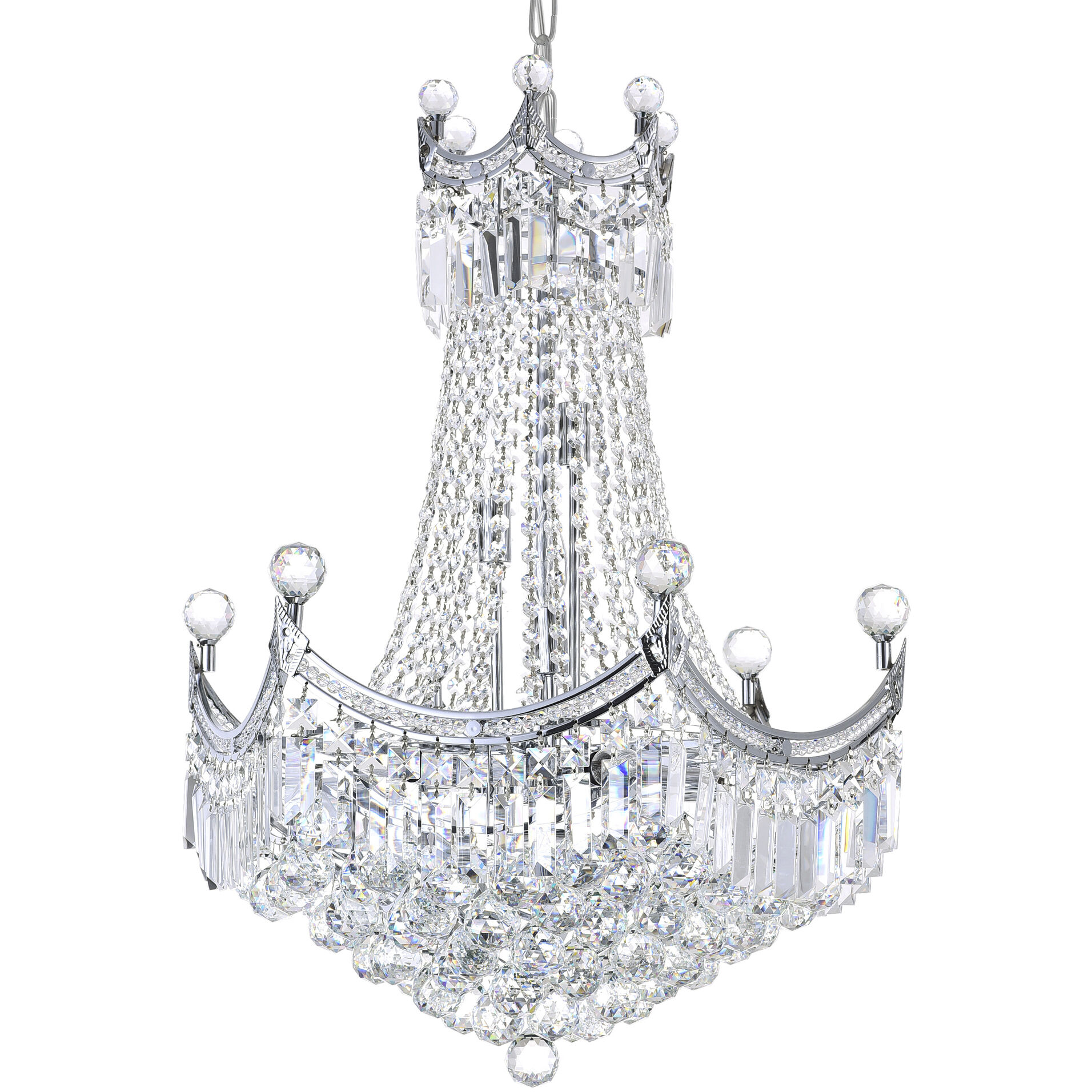 Amanda 11 Light 24 inch Chrome Down Chandelier Ceiling Light