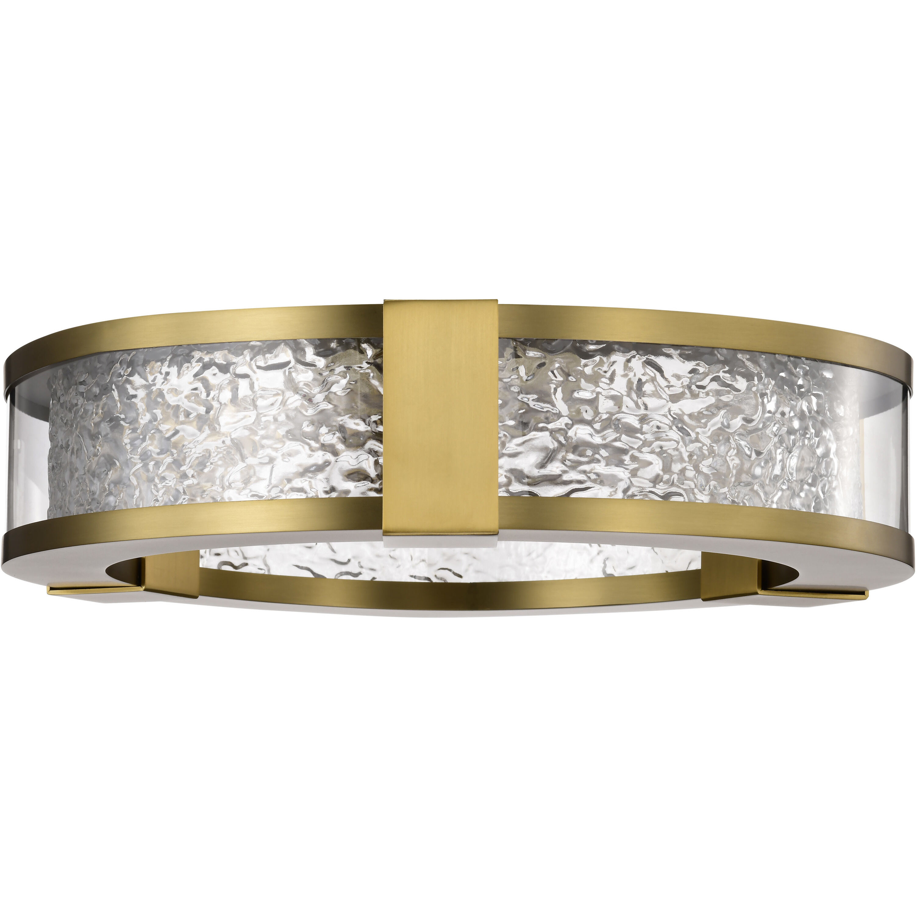 Darrow LED 13.25 inch Vintage Brass Flush Mount Ceiling Light