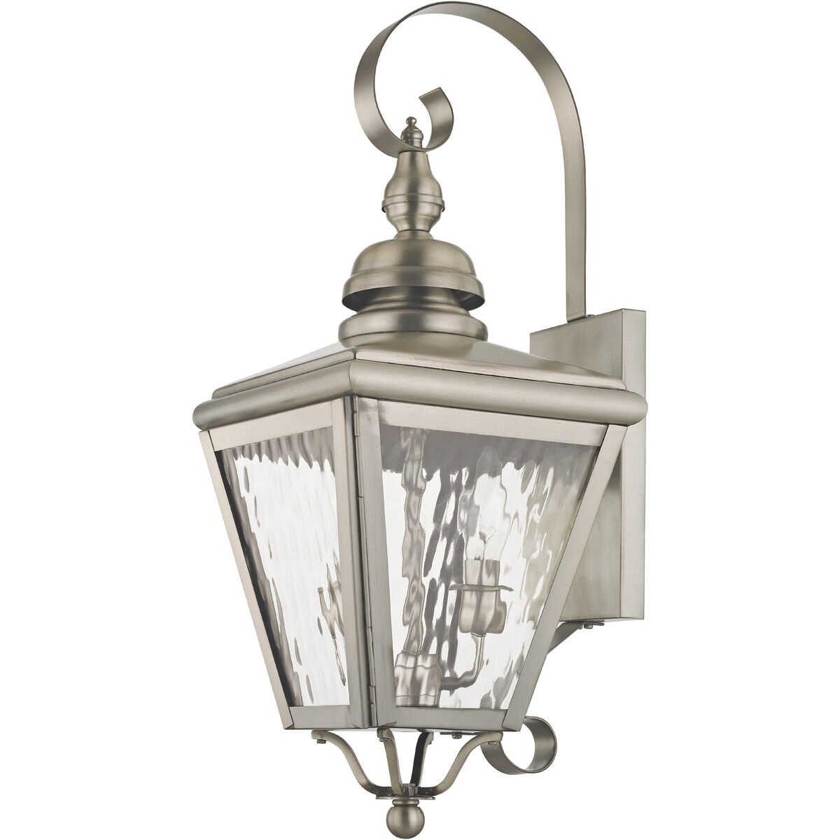 Cambridge Outdoor Wall Lantern in Brushed Nickel