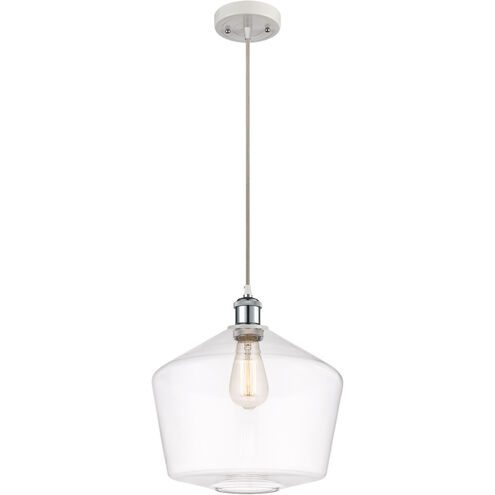 Ballston Cindyrella LED 12 inch White and Polished Chrome Mini Pendant Ceiling Light