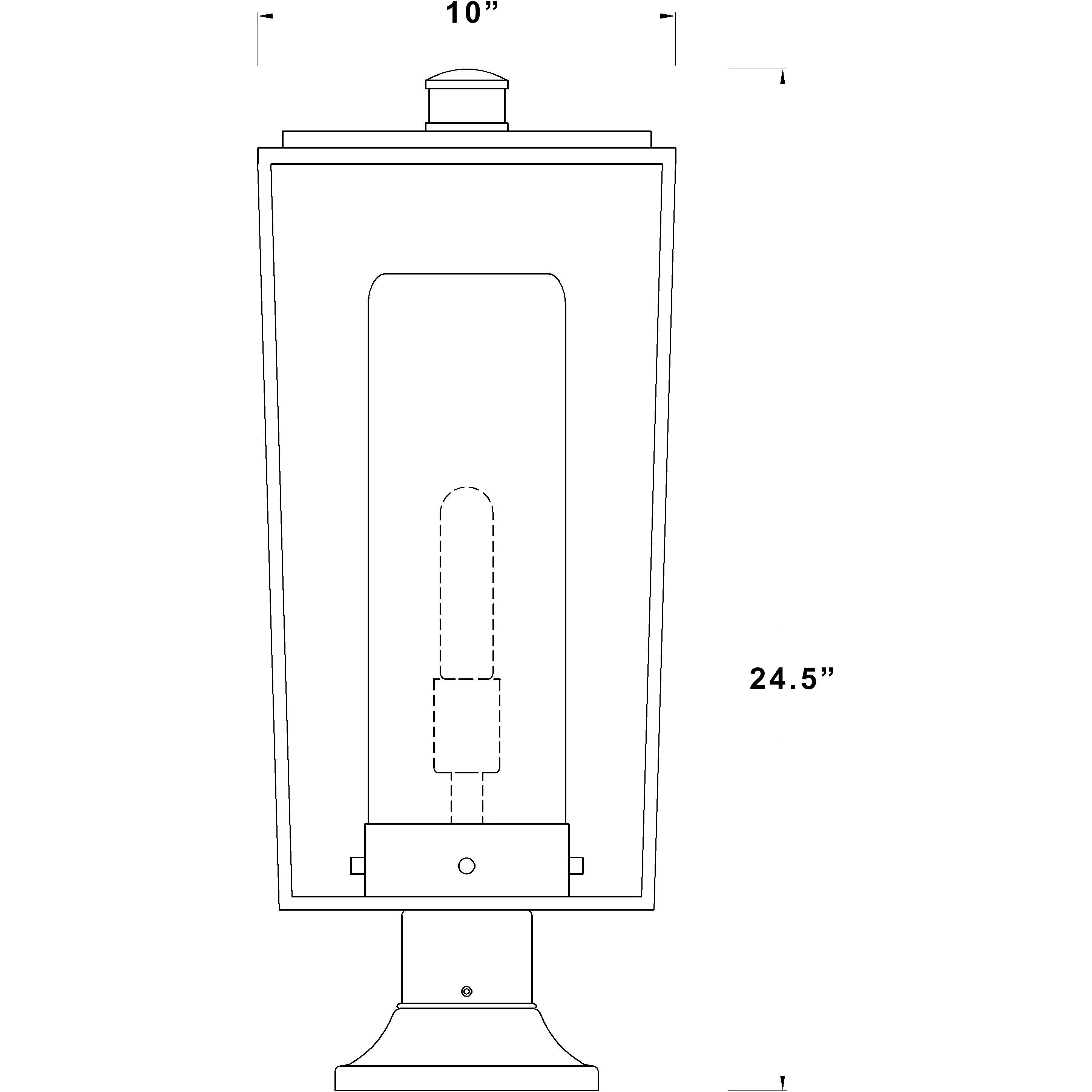 Sheridan 1 Light 24.5 inch Black Outdoor Pier Mounted Fixture