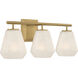 Siena 3 Light 22.75 inch Legacy Brass Vanity Wall Light