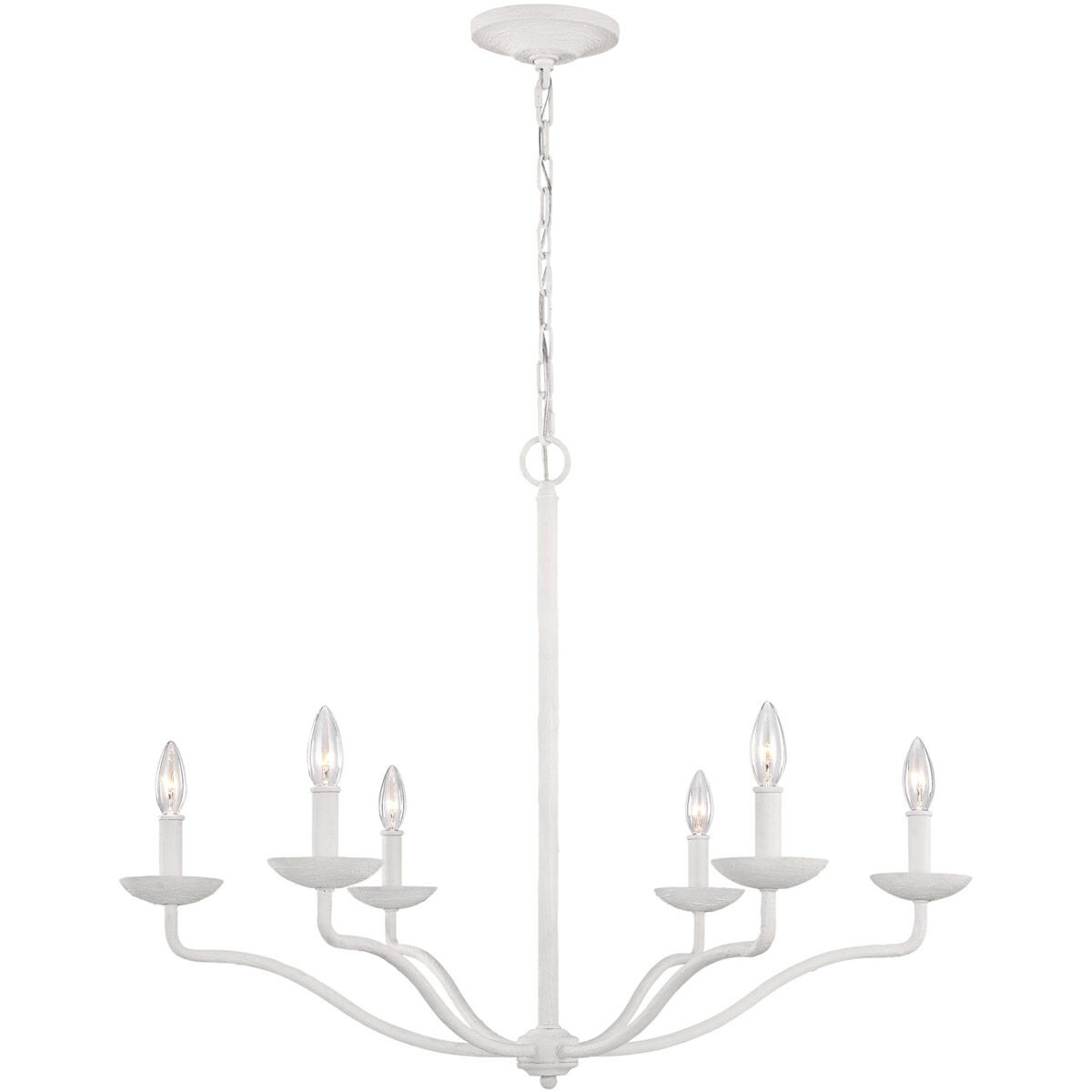 Ultima 6 Light 32.5 inch Plaster White Chandelier Ceiling Light