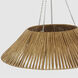 Marie Flanigan Corinne LED 36.25 inch Polished Nickel Wrapped Hanging Shade Ceiling Light, Extra Large
