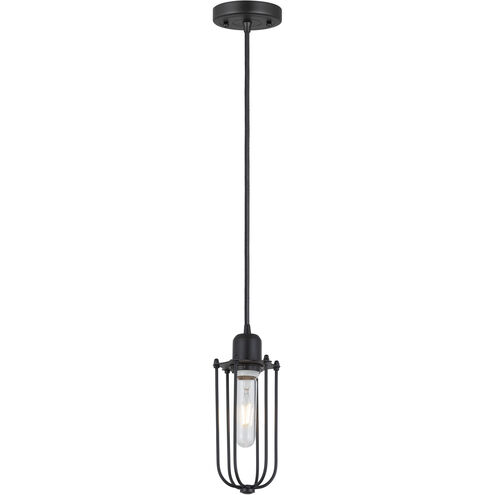 Austere Muselet 1 Light 5 inch Matte Black Mini Pendant Ceiling Light in Incandescent, Austere