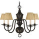 Jamestown 5 Light 26 inch Polished Brass Dining Chandelier Ceiling Light