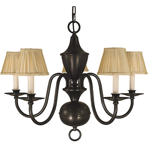 Jamestown 5 Light 26 inch Polished Brass Dining Chandelier Ceiling Light