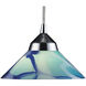Refraction LED 7 inch Polished Chrome Mini Pendant Ceiling Light