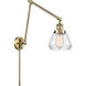Fulton 30 inch 3.50 watt Antique Brass Swing Arm Wall Light, Franklin Restoration