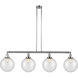 Franklin Restoration X-Large Beacon LED 54 inch Polished Chrome Island Light Ceiling Light in Seedy Glass, Franklin Restoration