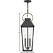 Dawson 9 inch Black with Burnished Bronze Outdoor Hanging Lantern